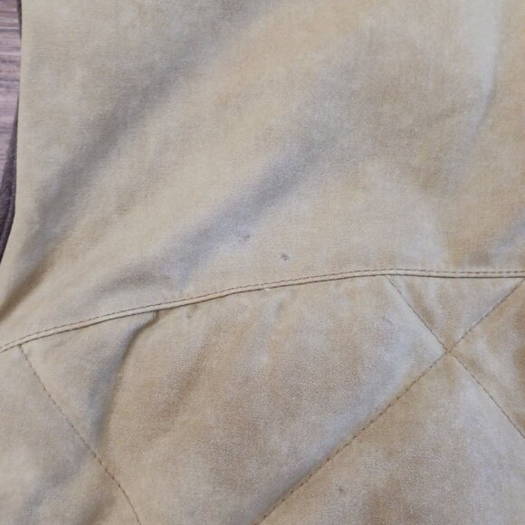 L.L.Bean Womens Upcountry Waxed Cotton Down Vest size L Tan Brown - Picture 10 of 10